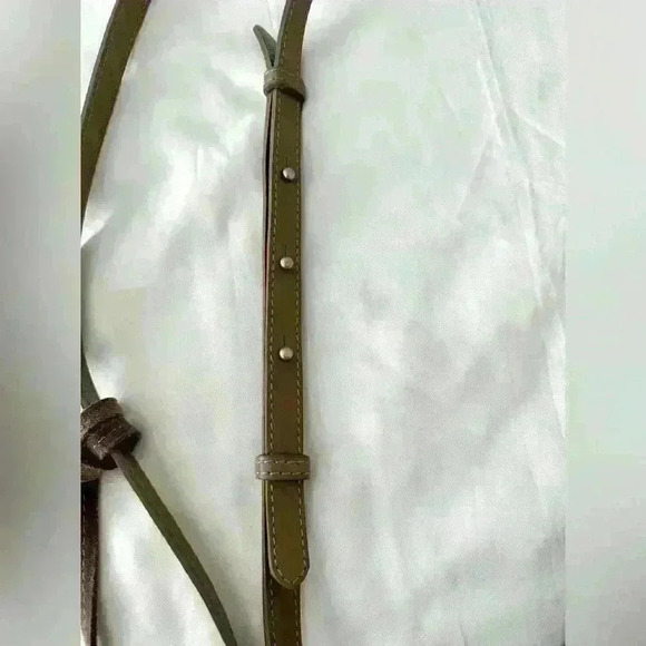 American Eagle Taupe Leather Crossbody Bag - Picture 10 of 11